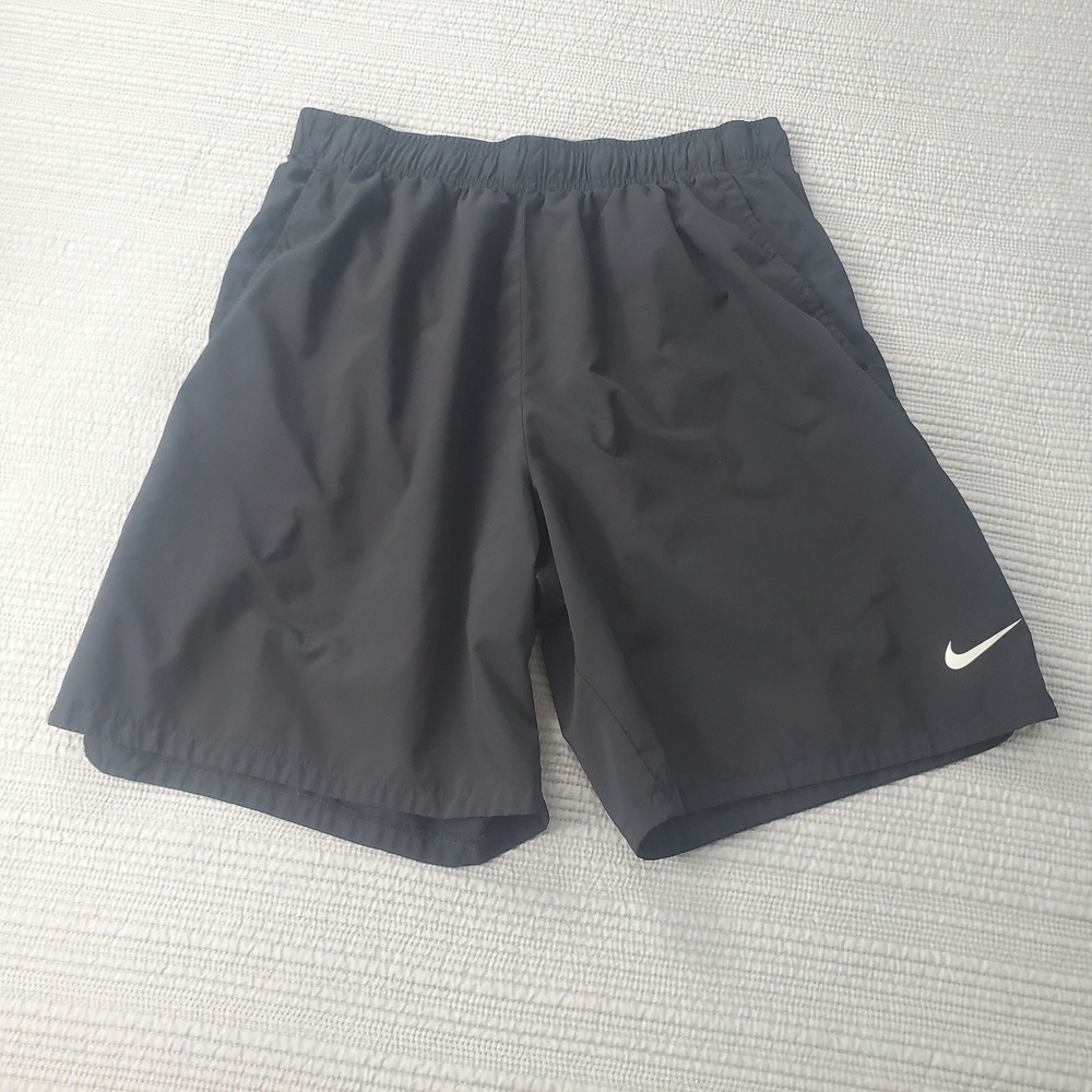 Unbranded Athletic Shorts Mens XL Black Elastic Waist Pockets Gym Running
